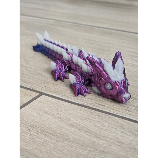 Wolf DragonCrystal 16cm - Ruchomy Świecący w Nocy - Druk 3D mixGadzet