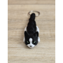 Breloczek Czarno-Biały Kot 3d - Seria Kotów Brelok Druk3d fidget Keychain