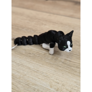 Breloczek Czarno-Biały Kot 3d - Seria Kotów Brelok Druk3d fidget Keychain