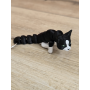 Breloczek Czarno-Biały Kot 3d - Seria Kotów Brelok Druk3d fidget Keychain