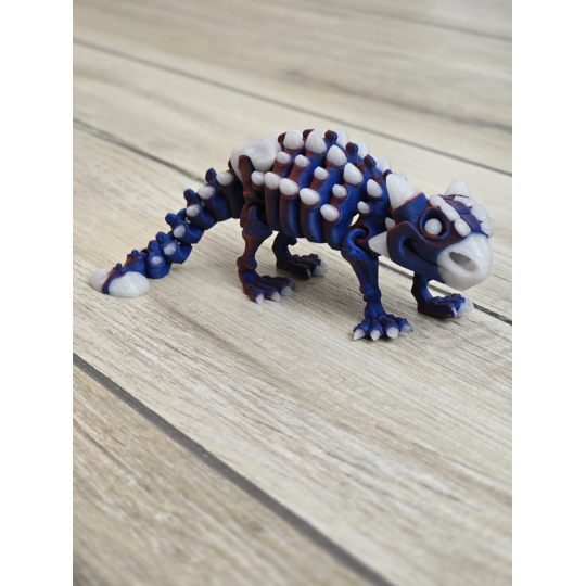 Ankylozaur 13cm Świecący w Nocy na Niebiesko Druk3d mixGadzet