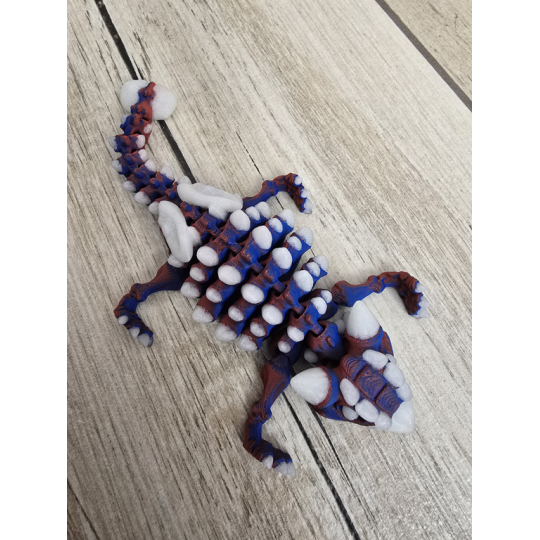 Ankylozaur 13cm Świecący w Nocy na Niebiesko Druk3d mixGadzet