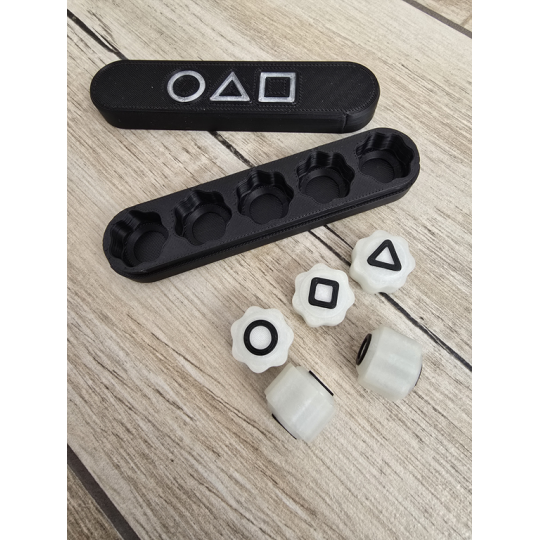 Kości Koreanskiej Gry GONGGI GONGI SQUID GAME + Etui - Druk3d Case 5x4g