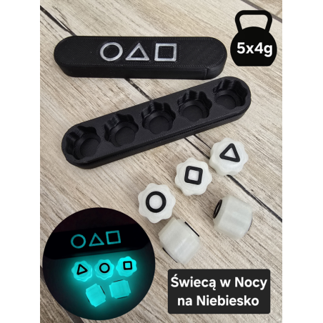 Kości Koreanskiej Gry GONGGI GONGI SQUID GAME + Etui - Druk3d Case 5x4g