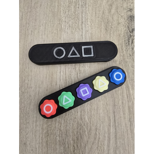 Kości Koreanskiej Gry GONGGI GONGI SQUID GAME + Etui - Druk3d Case 5x4g