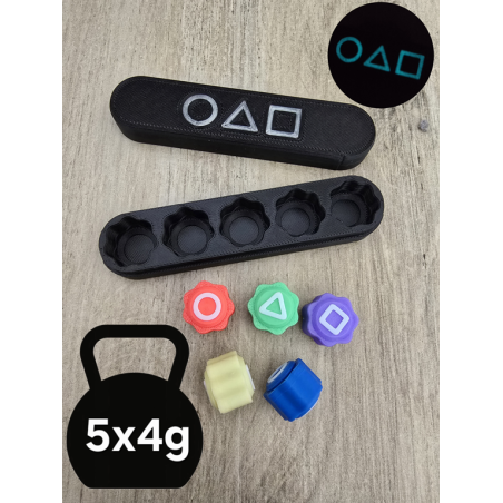 Kości Koreanskiej Gry GONGGI GONGI SQUID GAME + Etui - Druk3d Case 5x4g