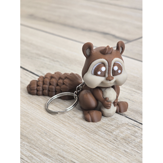 Sympatyczna Wiewiórka - brelok, który Cię rozczuli - Druk3d fidget Keychain