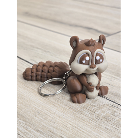 Sympatyczna Wiewiórka - brelok, który Cię rozczuli - Druk3d fidget Keychain