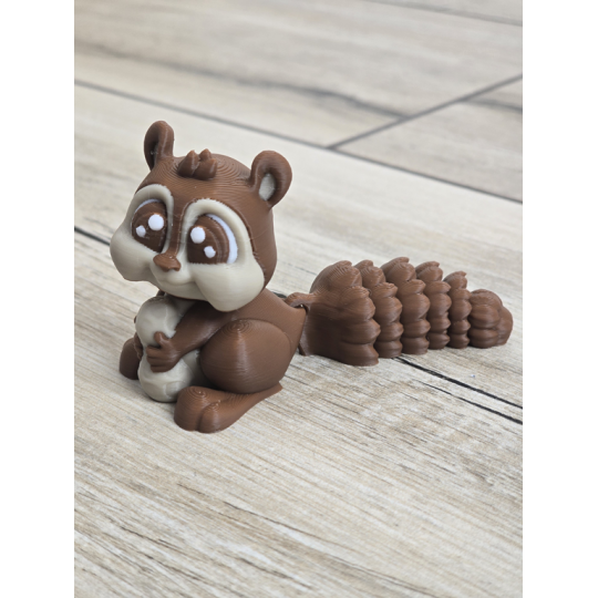 Sympatyczna Wiewiórka - brelok, który Cię rozczuli - Druk3d fidget Keychain
