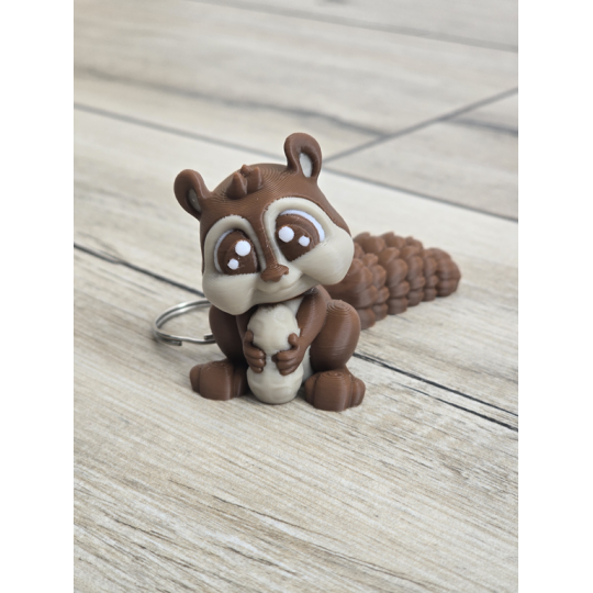 Sympatyczna Wiewiórka - brelok, który Cię rozczuli - Druk3d fidget Keychain