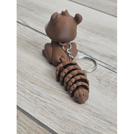 Sympatyczna Wiewiórka - brelok, który Cię rozczuli - Druk3d fidget Keychain