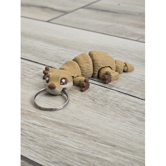 Wesoła Wydra - Brelok do Kluczy 3D - Brelok Druk3d fidget Keychain