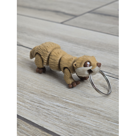 Wesoła Wydra - Brelok do Kluczy 3D - Brelok Druk3d fidget Keychain