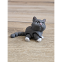 Breloczek Szarego Kotka 3D - Brelok Druk3d fidget Keychain mixGadzet