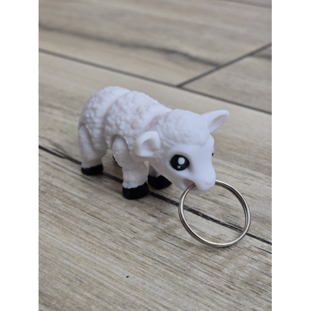 Biała Owieczka - Brelok do Kluczy 3D - Brelok Druk3d fidget Keychain