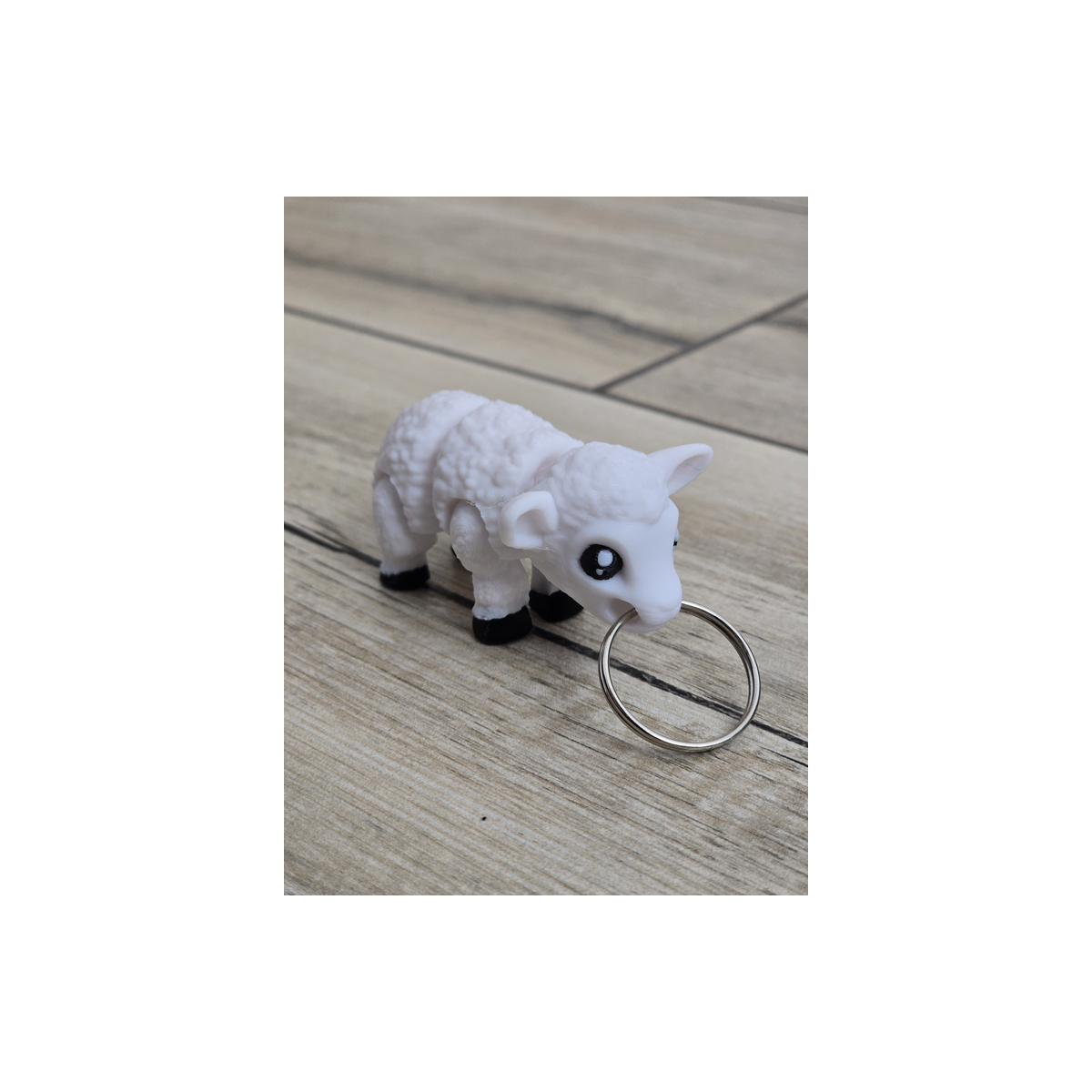 Biała Owieczka - Brelok do Kluczy 3D - Brelok Druk3d fidget Keychain