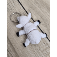 Biała Owieczka - Brelok do Kluczy 3D - Brelok Druk3d fidget Keychain