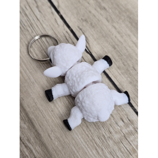 Biała Owieczka - Brelok do Kluczy 3D - Brelok Druk3d fidget Keychain