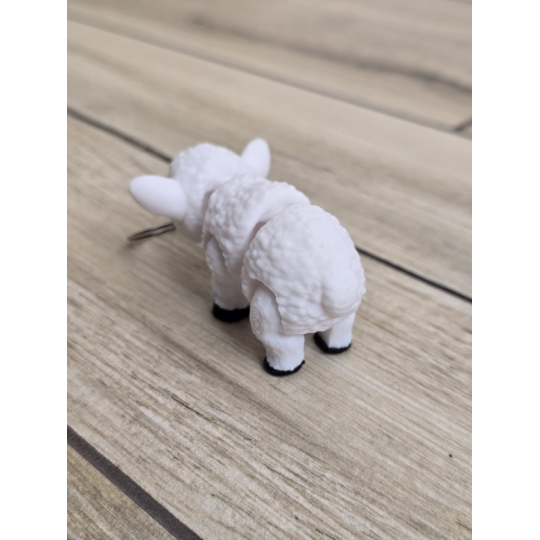 Biała Owieczka - Brelok do Kluczy 3D - Brelok Druk3d fidget Keychain