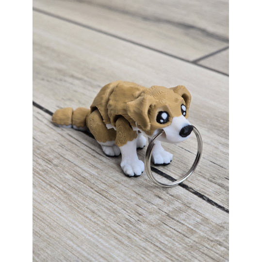 Figlarny Breloczek Pies - 3D - Brelok Druk3d fidget Keychain