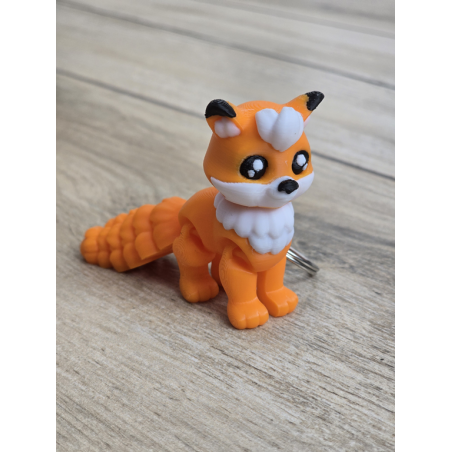 Ruchomy Lisek - Brelok 3d - Druk3d fidget Keychain mixGadzet