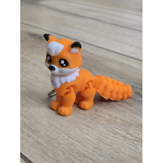 Ruchomy Lisek - Brelok 3d - Druk3d fidget Keychain mixGadzet