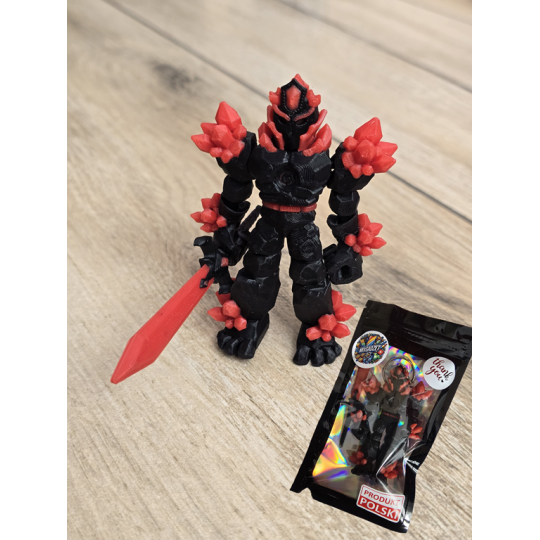 Figurka Żywiołaka Ciemna Strona Mocy Czerwony 3d - Druk3d fidget mixGadzet