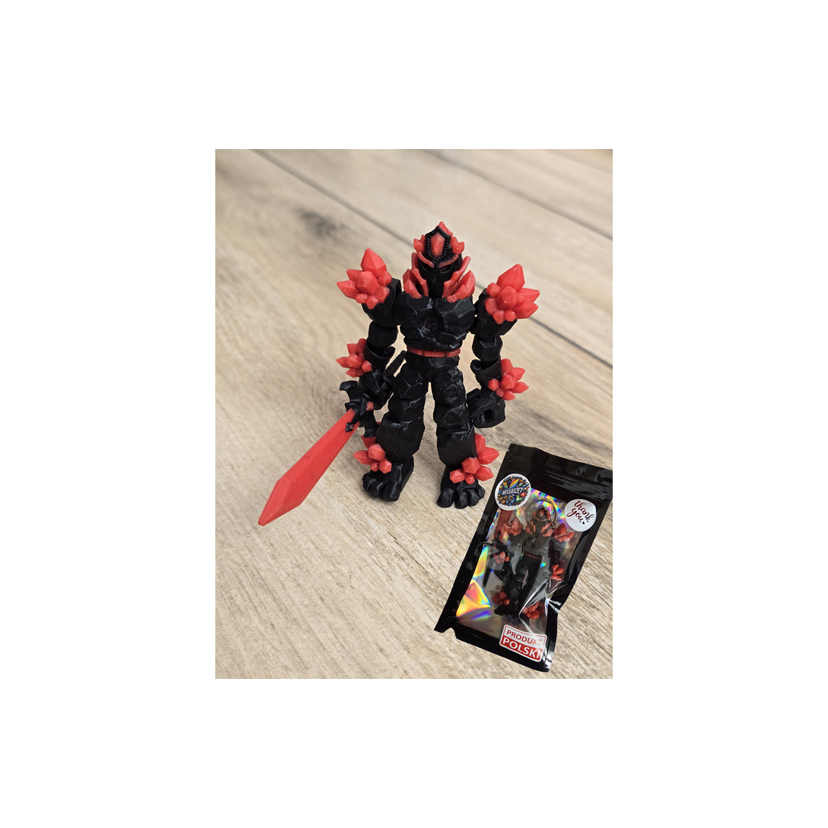 Figurka Żywiołaka Ciemna Strona Mocy Czerwony 3d - Druk3d fidget mixGadzet