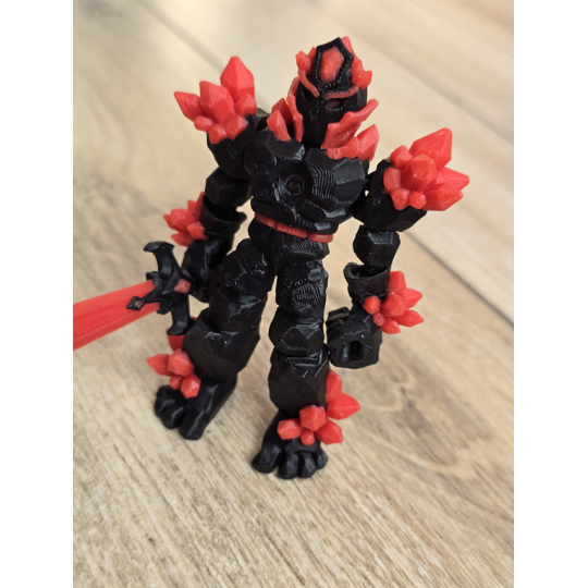 Figurka Żywiołaka Ciemna Strona Mocy Czerwony 3d - Druk3d fidget mixGadzet