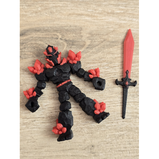 Figurka Żywiołaka Ciemna Strona Mocy Czerwony 3d - Druk3d fidget mixGadzet