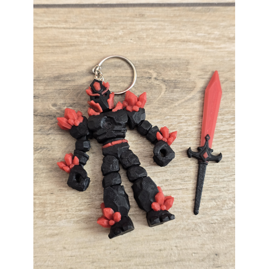Breloczek Żywiołaka Ciemna Strona Mocy Czerwony 3D - Brelok Druk3d fidget