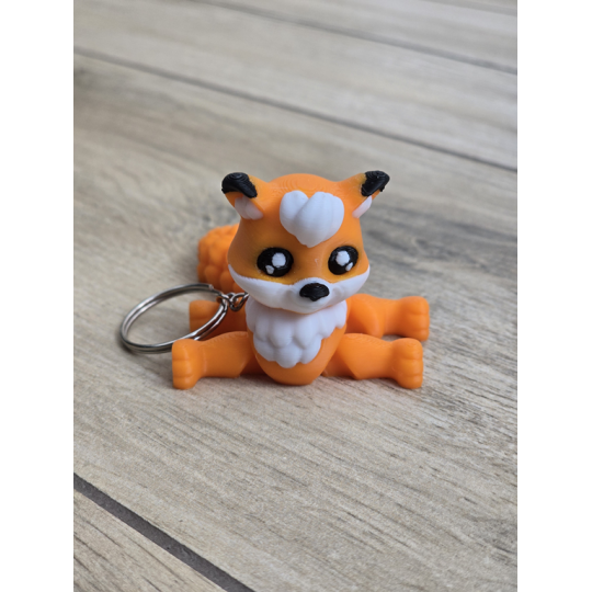 Ruchomy Lisek - Brelok 3d - Druk3d fidget Keychain mixGadzet