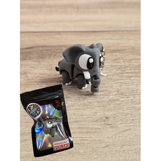 Breloczek Słonia 3D - Brelok Druk3d fidget Keychain mixGadzet