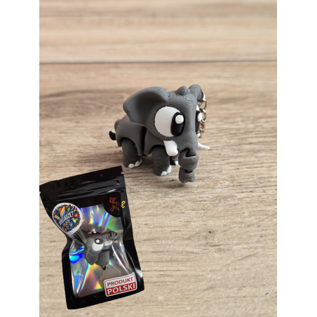 Breloczek Słonia 3D - Brelok Druk3d fidget Keychain mixGadzet