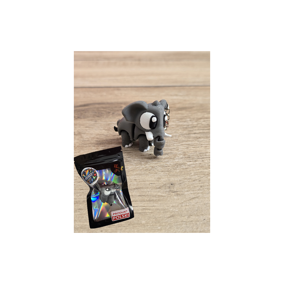 Breloczek Słonia 3D - Brelok Druk3d fidget Keychain mixGadzet
