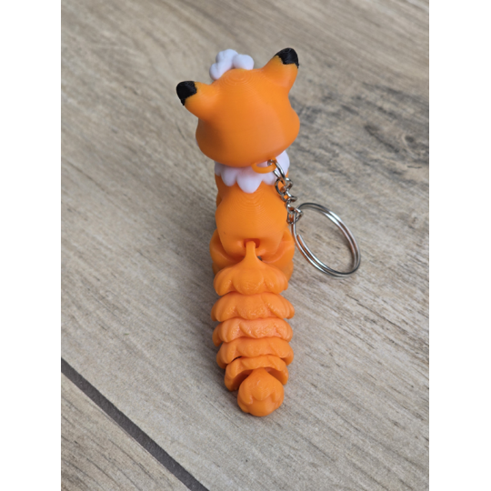 Ruchomy Lisek - Brelok 3d - Druk3d fidget Keychain mixGadzet