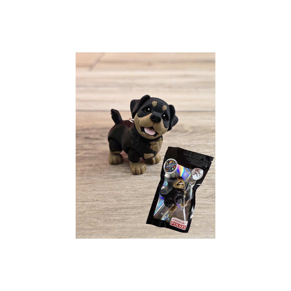 Breloczek Mały Rottweiler 3D - Brelok Druk3d fidget Keychain mixGadzet