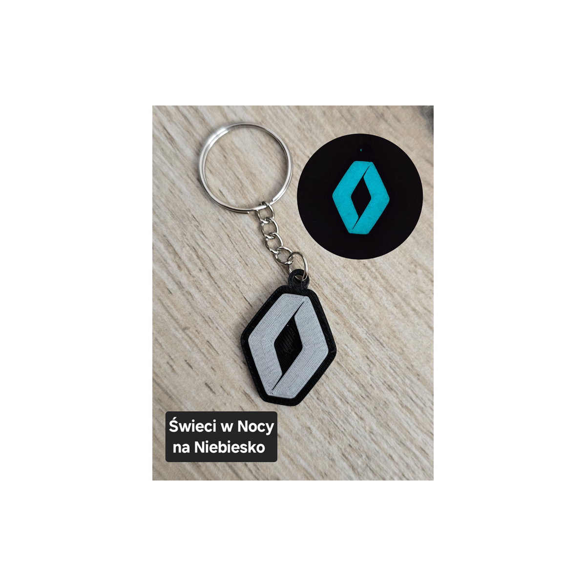 Breloczek Renault - Świeci w Nocy! 3d - Druk3d fidget Keychain mixGadzet