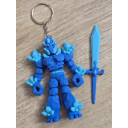 Breloczek Żywiołaka Strażnika Mocy Wody 3D - Brelok Druk3d fidget Keychain