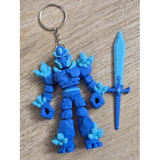 Breloczek Żywiołaka Strażnika Mocy Wody 3D - Brelok Druk3d fidget Keychain