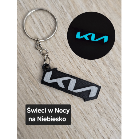 Breloczek KIA - Świeci w Nocy! 3d - Druk3d fidget Keychain mixGadzet