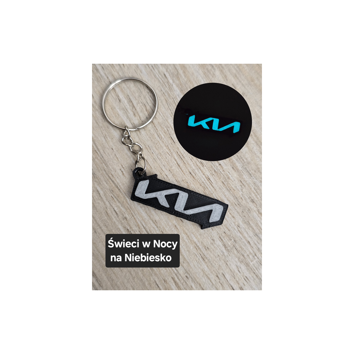 Breloczek KIA - Świeci w Nocy! 3d - Druk3d fidget Keychain mixGadzet