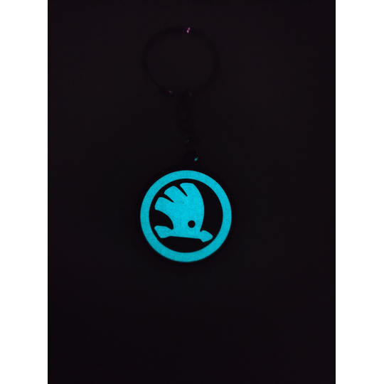 Breloczek Skoda - Świeci w Nocy! 3d - Druk3d fidget Keychain mixGadzet