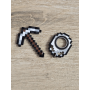Żelazny Zestaw KeySpinner + Kilof Minecraft - Brelok Druk3d fidget