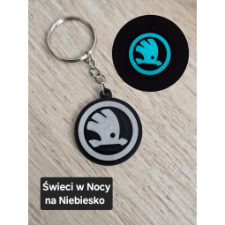Breloczek Skoda - Świeci w Nocy! 3d - Druk3d fidget Keychain mixGadzet