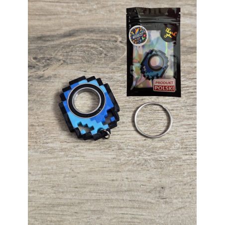 Diamentowy KeySpinner Minecraft 3d - Brelok Druk3d fidget Keyrambit