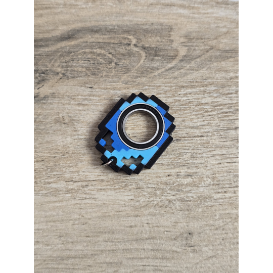 Diamentowy KeySpinner Minecraft 3d - Brelok Druk3d fidget Keyrambit