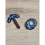 Diamentowy Zestaw KeySpinner + Kilof Minecraft - Brelok Druk3d fidget