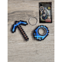 Diamentowy Zestaw KeySpinner + Kilof Minecraft - Brelok Druk3d fidget