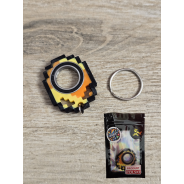 Złoty KeySpinner Minecraft 3d - Brelok Druk3d fidget Keyrambit KeyFlipper